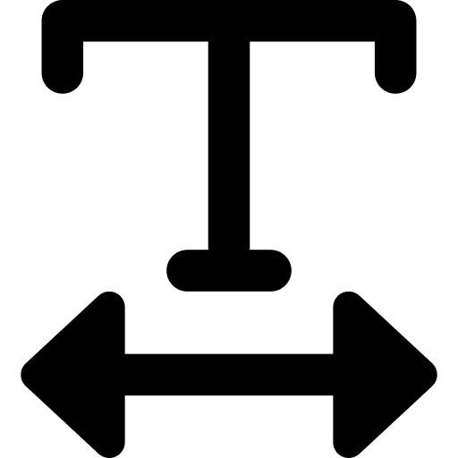 Font tracking text writing tool icon