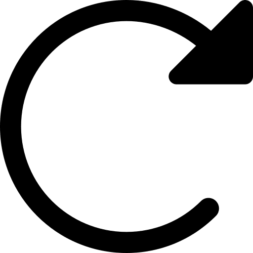 Redo curve arrow circular redo icon
