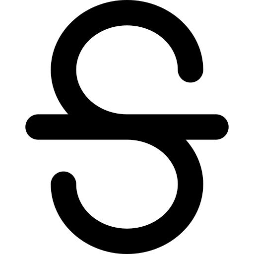 Strikethrough letter strikethrough text symbol icon