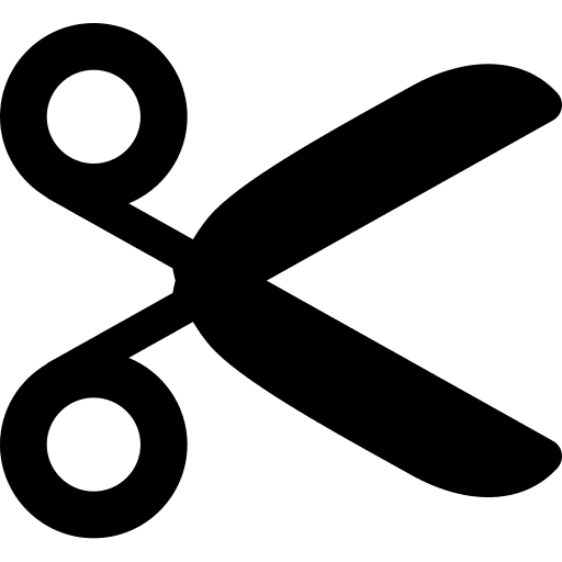 Cut interface scissors cutting icon