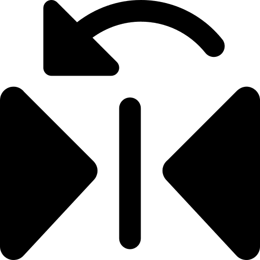 Flip flip vertical left icon