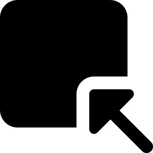 Minimize inside arrows multimedia option icon
