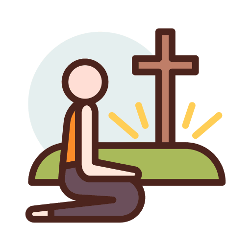 Praying man people cultures icon