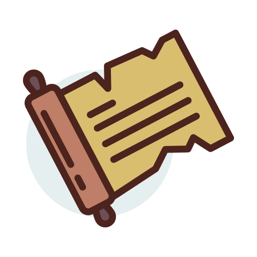 Scroll medieval ancient cultures icon Scroll medieval ancient cultures icon