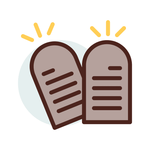 Ten commandments judaism orthodox catholic icon