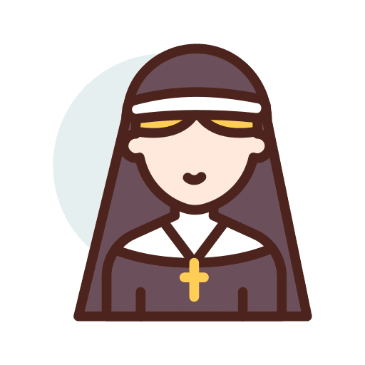 Nun religious christian occupation icon Nun religious christian occupation icon