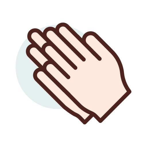 Praying hands and gestures religious culture icon Praying hands and gestures religious culture icon