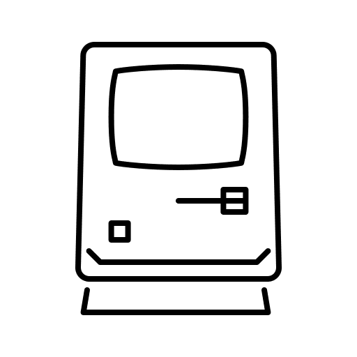 Macintosh computer multimedia electronic icon Macintosh computer multimedia electronic icon