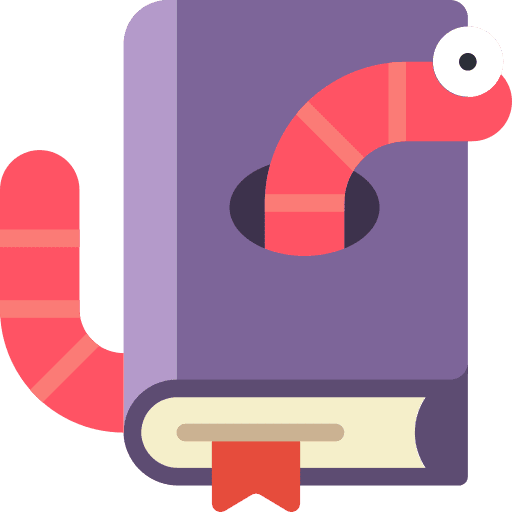 Bookworm book education studying icon Bookworm book education studying icon