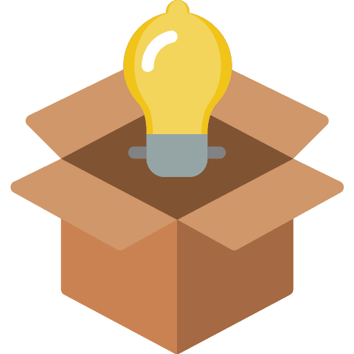 Box studying think brainstorm icon Box studying think brainstorm icon
