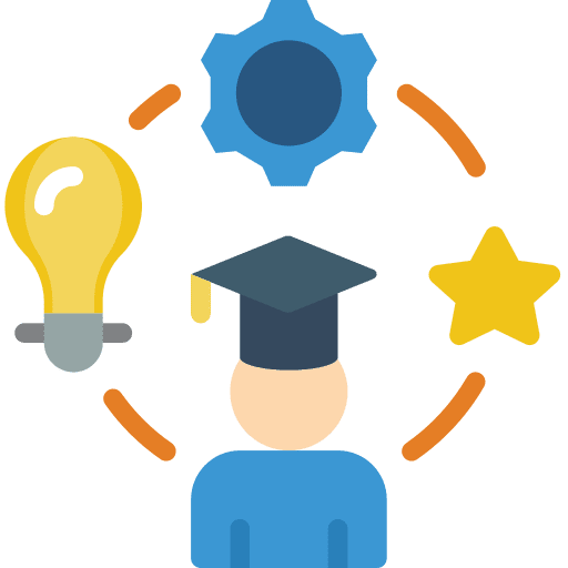 Education learning idea cog icon Education learning idea cog icon