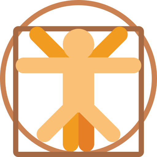 Leonardo da vinci renaissance biology vitruvian man icon Leonardo da vinci renaissance biology vitruvian man icon