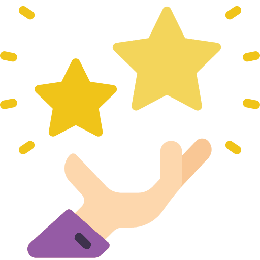 Star education finger star icon