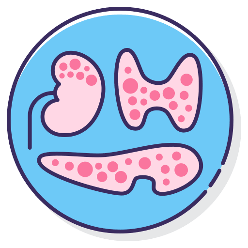Endocrinology coronavirus cells virus icon