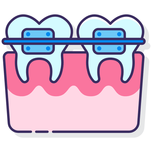 Braces healthcare medical health icon