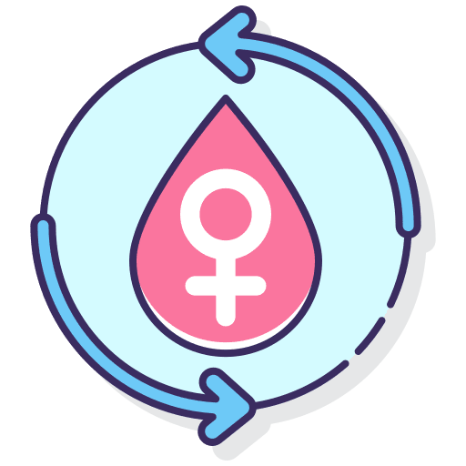 Menstrual cycle menstrual cycle ovary healthcare and medical icon