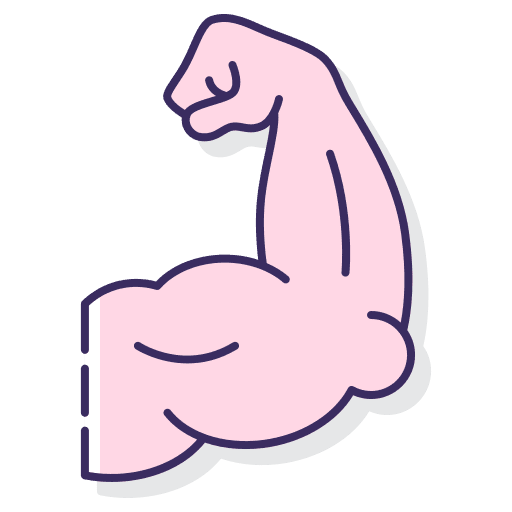 Muscles bicep healthcare and medical anatomy icon