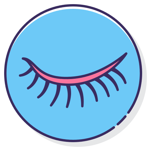 Eyelashes eye makeup eye health icon