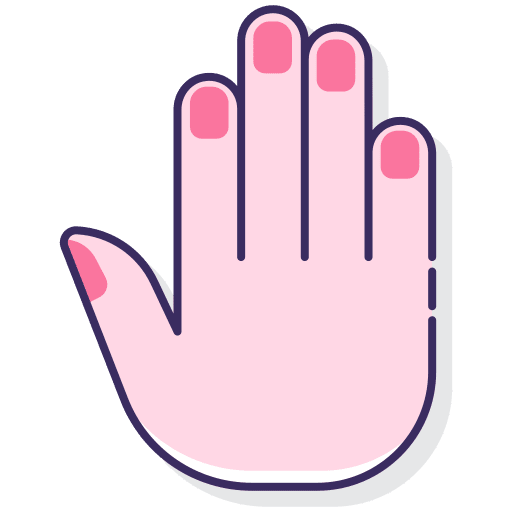 Fingers human hand medical icon