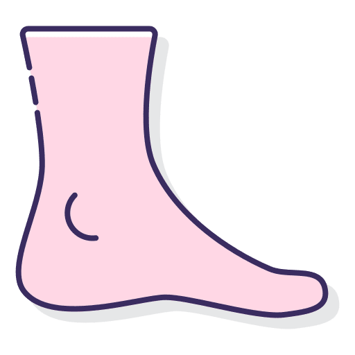 Foot health healthcare and medical foot icon