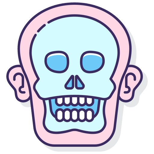 Skull health medical skeleton icon