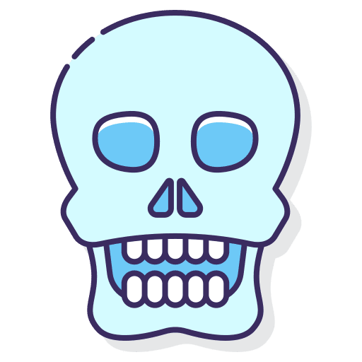 Skull medical anatomy healthcare icon