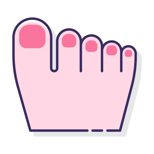 Toes health foot anatomy icon