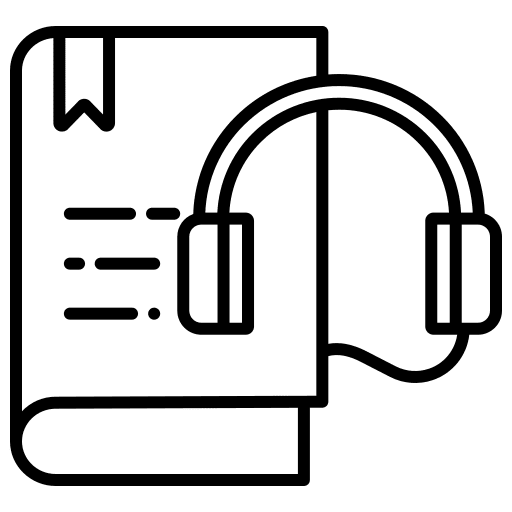 Audio book education online shop training icon