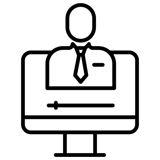 Monitor teacher professions music and multimedia icon Monitor teacher professions music and multimedia icon