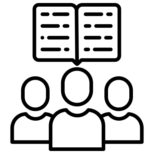 Users library reading study icon