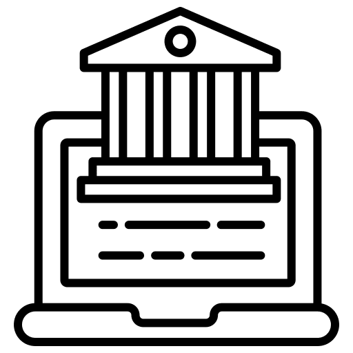 Laptop buildings architecture and city school icon Laptop buildings architecture and city school icon