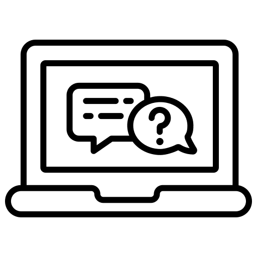 Laptop information question mark info icon Laptop information question mark info icon