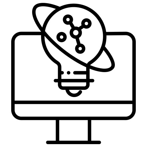 Monitor idea screen computer icon Monitor idea screen computer icon