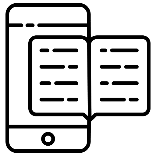 Book smartphone electronics mobile phone icon Book smartphone electronics mobile phone icon