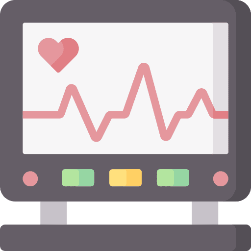 Electrocardiogram health clinic electrocardiogram healthcare and medical icon