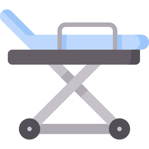 Medical stretcher healthcare and medical medical stretcher emergencies icon