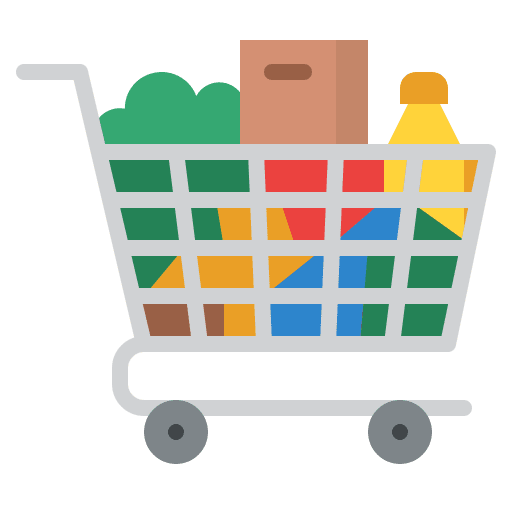 Grocery cart cart supermarket commerce and shopping icon