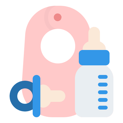 Baby products kid and baby product baby bib icon