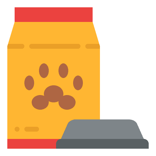 Pet food paw dog food dog icon