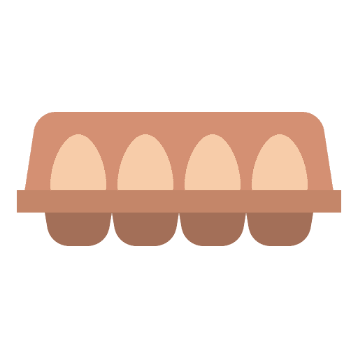 Egg box supermarket eggs icon
