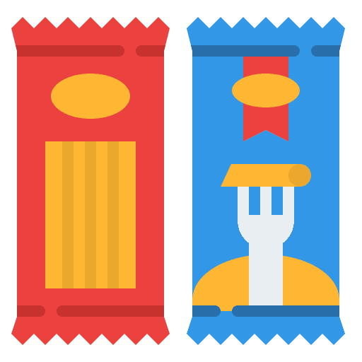 Pasta gastronomy italian pack icon