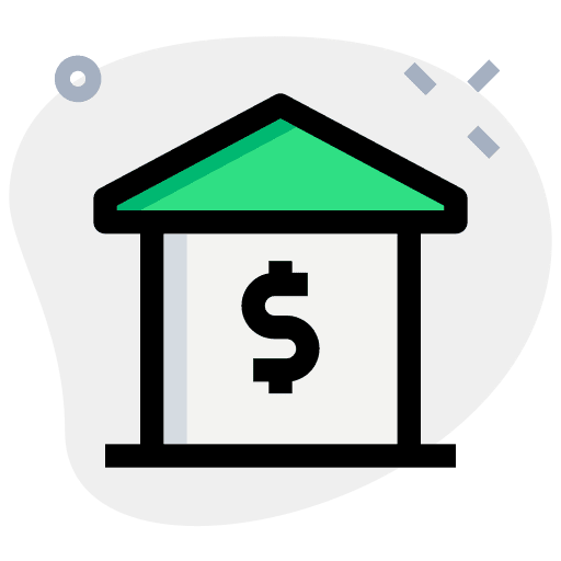 Financial buildings banking business and finance icon