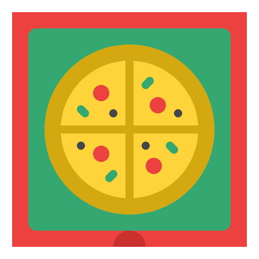 Pizza grocery box food icon
