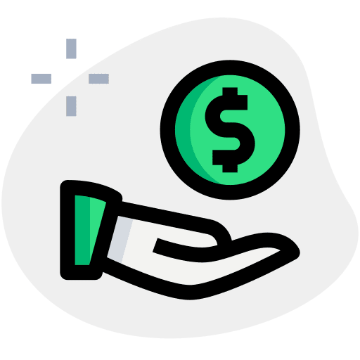Share business coin money icon