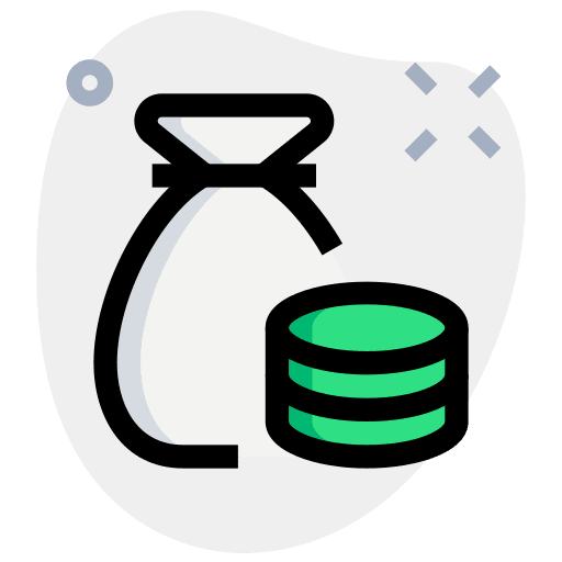 Bag business and finance business bank icon