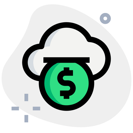 Cloud computing cloud banking banking business and finance icon