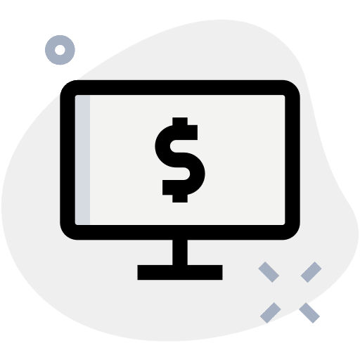 Computer computing business and finance computer icon