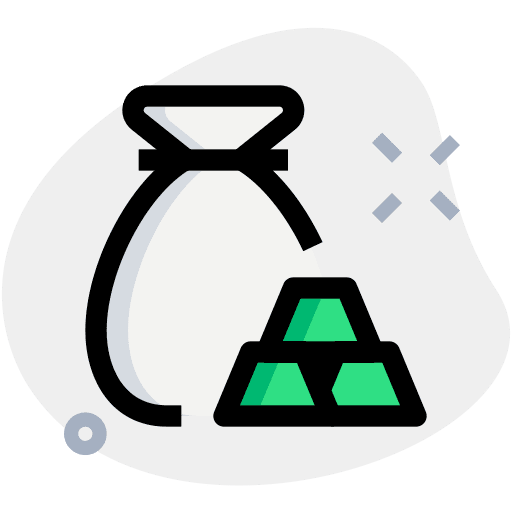 Gold bank business and finance business icon