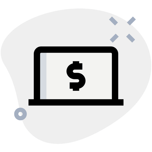 Laptop dollar symbol dollar sales icon