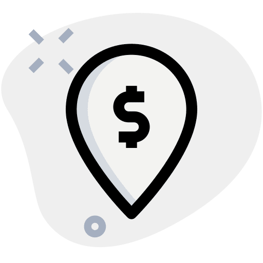 Location money currency cents icon